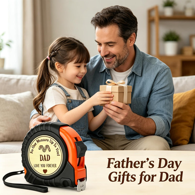 Dad Gifts for Fathers Day Tape Measure 25 FT, Birthday Gift for Dad from Son Daughter Wife, Best First New Daddy Father in Law Presents Useful Stuff, Engraved Measure Tape Tools Woodworker Carpenter