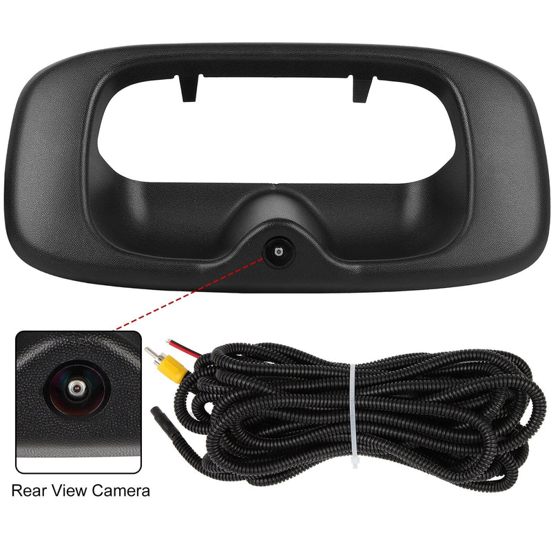 OCPTY Door Handle Rear View Camera Back Up Tailgate Door Handle Camera Replacement Fit for Chevrolet for Silverado 1999-2007 for GMC Sierra 1999-2007 Black