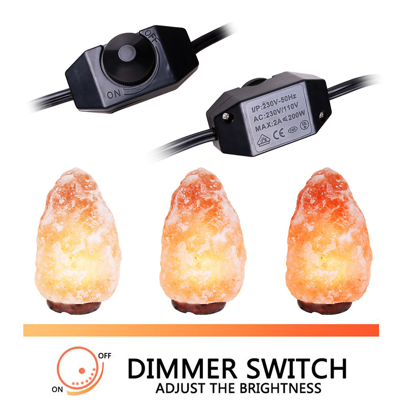 Venforze Himalayan Salt Lamp Cord Replacement with Dimmer Switch and E12 Halogen Salt Lamp Bulbs(6-Pack), 5 Feet Salt Lamps Cords with Base Assembly Size B1