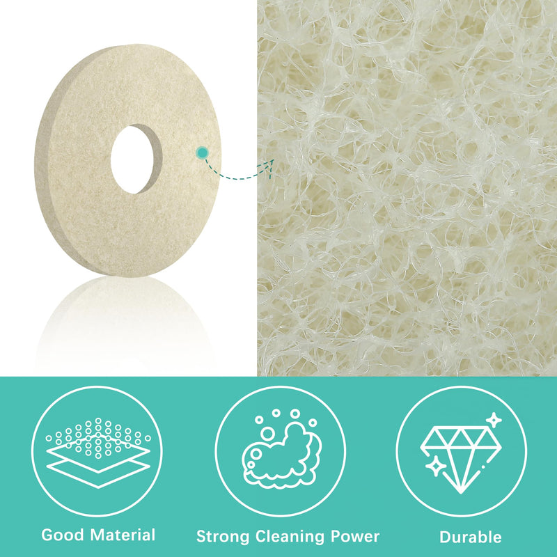12" Polish Orbiter Pad 437.051 (2-Pack, White) fit for Oreck 550MC Orbiter Floor Machine .Fit Tile, Concrete, Vinyl Floors – Polishing 2