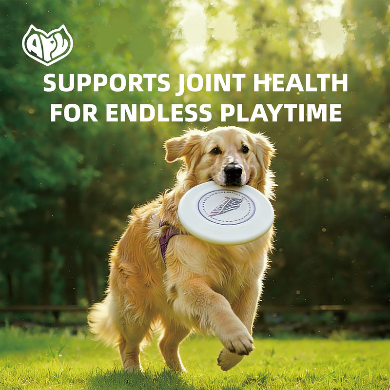 APL Dog Hip and Joint Supplement, Glucosamine Chondroitin MSM with Omega 3, Green Lipped Mussel Joint Support for Mobility and Pain Relief, Beef Flavor Soft Chews, 300 Count