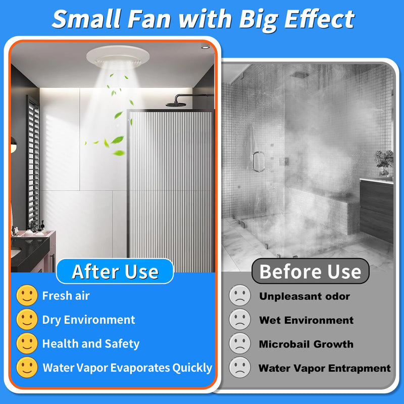BVC0367-00 Ceiling Exhaust Fan Motor and Blade Combo, 50 CFM Replacement for Mobile Home Bathroom Exhaust Fan, Compatible with V2270-50 and V2280-50