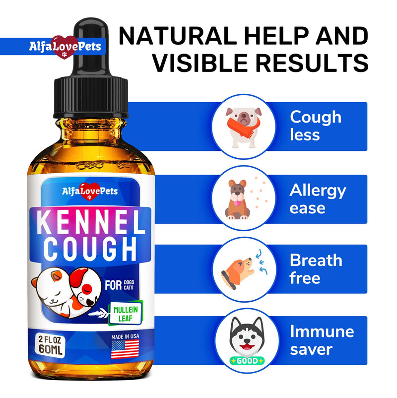 Cat Cough & Dog Cough Treatment ✿ Kennel Cough Treatment for Dogs ✿ Kennel Cough Treatment ✿ Kennel Cough Treatment for Dogs & Cats ✿ 2 Oz 2 Fl Oz