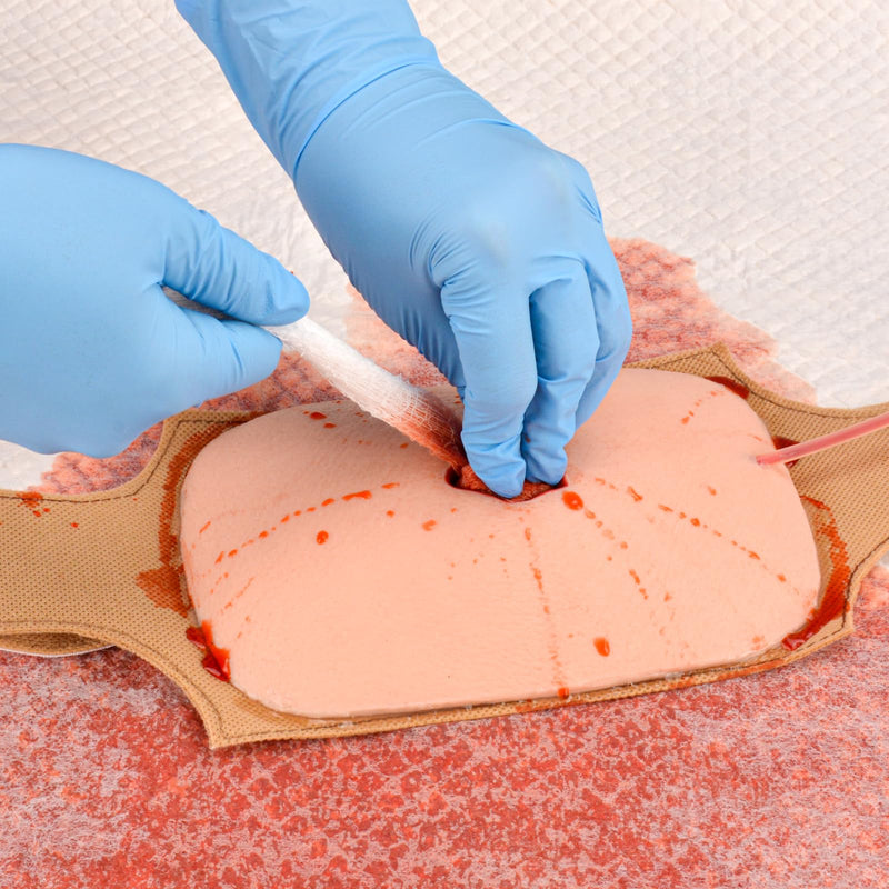 Wound Packing Trainer, Stop Bleeding Trainer with Bleeding Function, Wearable Wound Moulage Training Kit