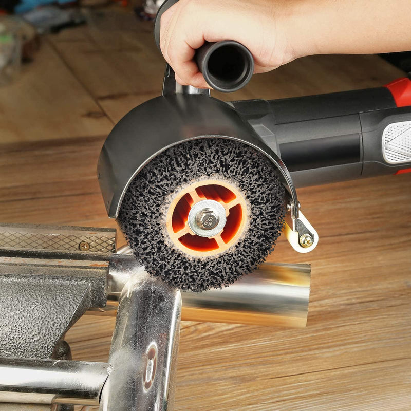 Black Cleaner Flap Wheels, Strip Drum, 110x100mm, 4 inch, for Pickling, Removing Rust, Paints, enamels, oxidations. for Burnishing Polishing Machine (40 GRIT) Strip Drum #40