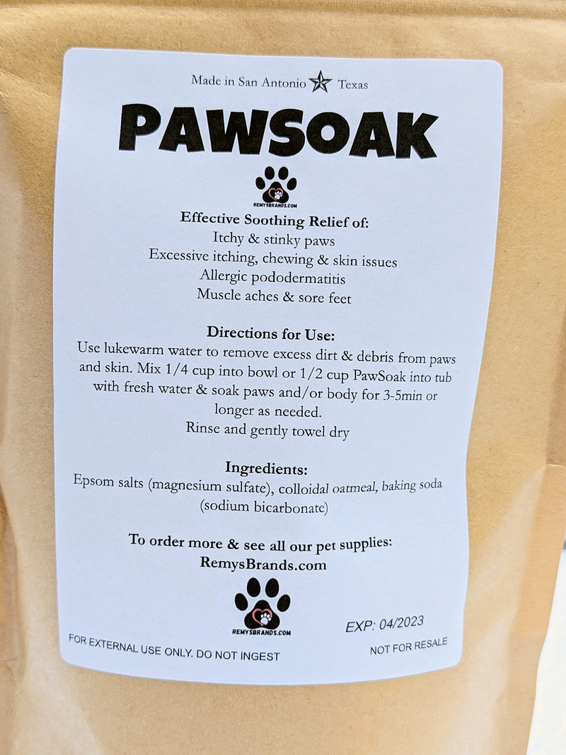 PawSoak by RemysBrands Epsom Salts & Colloidal Oatmeal Bath Blend for Dogs and Cats - PawsPlanet Australia