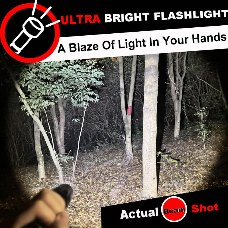 1 Mode Flashlights 6 Pack, Bright Zoomable LED Tactical Flashlight High Lumens, Water Resistant Portable Pocket Flash Light for Emergency, Camping Essentials, Gift - SL2000 Black