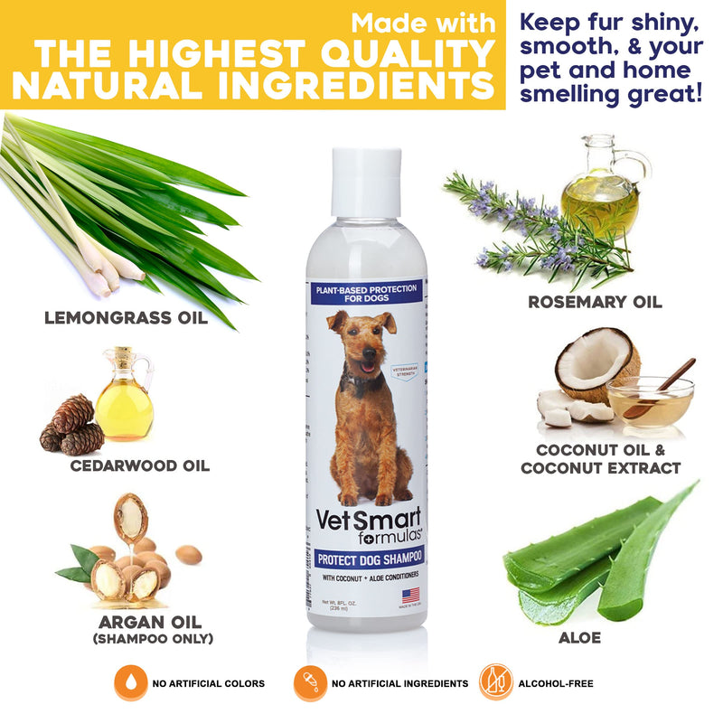 Protect Shampoo for Dogs; No More Scratching, Itching, or Hot Spots with Plant-Based All-Natural Formula with Healthy Essential Oils - Made in USA One Bottle - PawsPlanet Australia