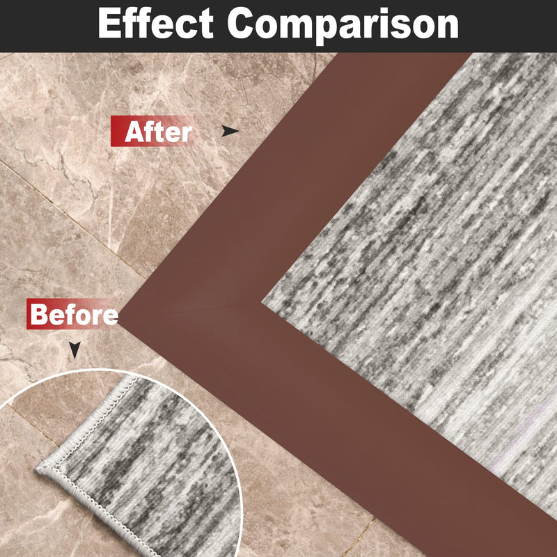 10Ft Carpet Floor Transition Strip, Self Adhesive Floor Edging Trim Strip, PVC Threshold Cover for Doorway, Floor Divider Strip Suitable for Threshold Transitions with a Height Less Than 5 mm - Coffee 10Ft