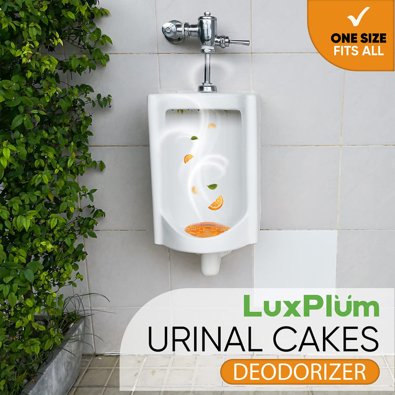 Urinal Screens Deodorizer 10 Pack - Orange Urinal Screen Deodorizer Urinal Mats With Splash Control - For Wet Dry Urinals, Reduces Odors - Urinal Cakes, Urine Odor Eliminator, and Toilet Deodorizer