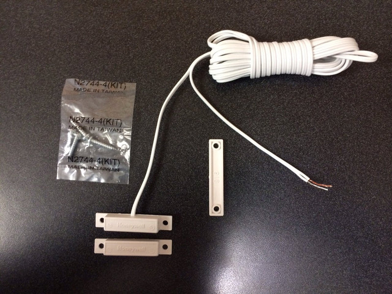 Honeywell Ademco 949WH Mini Reed Screw Mount Contact, 15' Lead (White)
