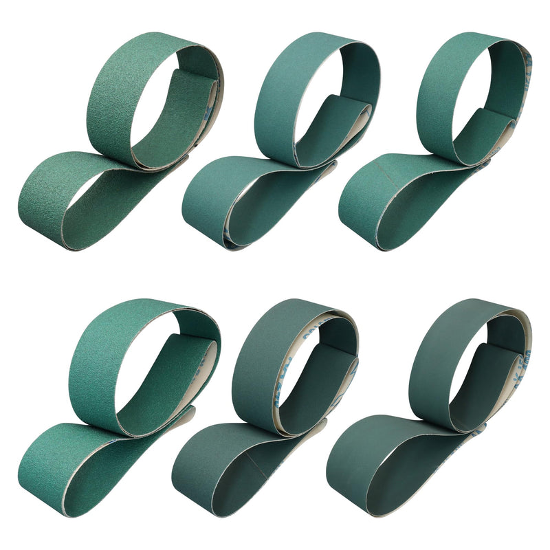 2 x 72 Ceramic Grinding Belts, 6 Pack 2x72 Sanding Belts 60 80 120 180 240 400 Grit, 2x72 Inch Belt Grinder Knife Sharpening Belt for Metal Working Ceramic-Soft Backing 60-400 Grit