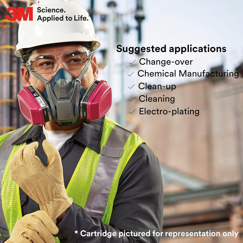 3M P100 Respirator Cartridge/Filter 60922, NIOSH Approved, 1 Pair