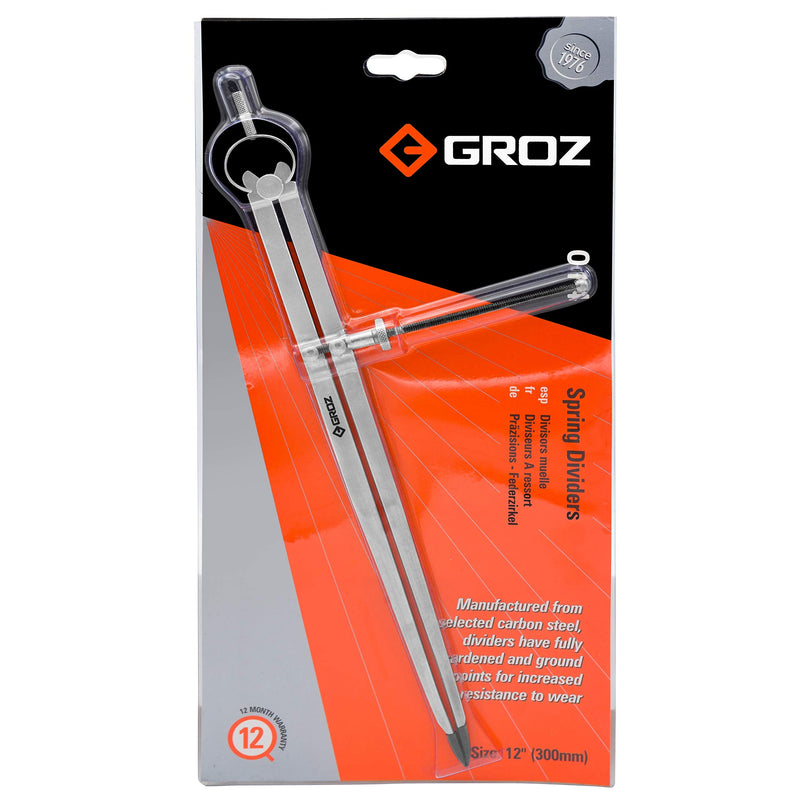 Groz 01425 12" Spring Divider, Matte Finish, with Solid Nut 12 Inch