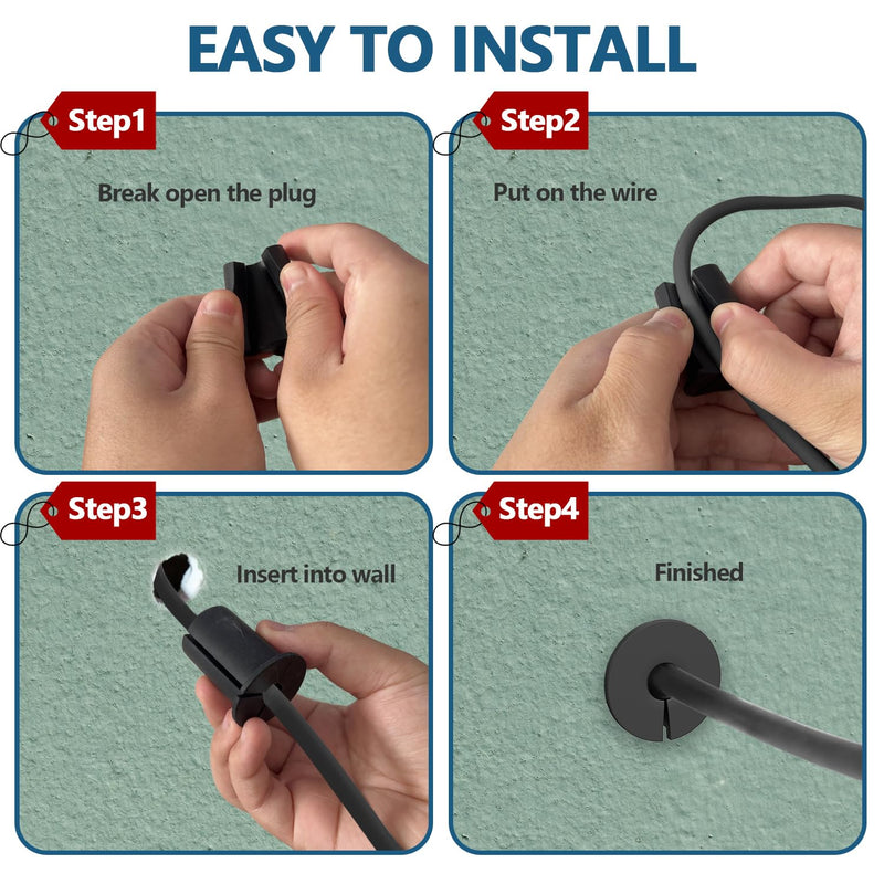 4PCS 3/4 inch starlink Wall Cable Pass Through Bushing Grommets Accessories for Cables,Star Link Cable Routing kit for starlink mounting kit,Silicone Wall Bushing for starlink dishy ethernet Cables 4PCS Starlink Grommets