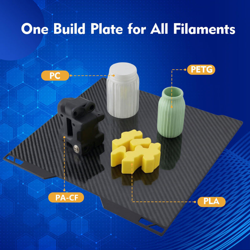 3D H2C Build Plate for Bambu Lab, Double Sided High-Temperature Smooth Surface Plate, Holographic Bed Plate Spring Steel Sheet for or Bambu Lab H2C 3D Printer 335x346.5mm (PEO+PET) PEO+PET
