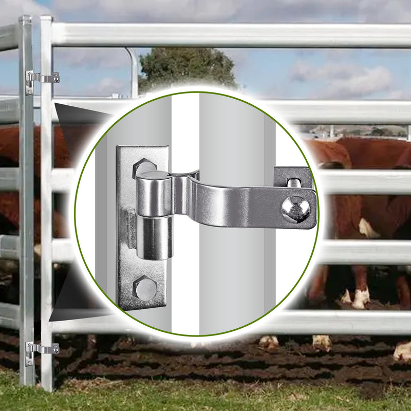 Gate Hinges, Sturdy Metals Wall Mount Gate Hinges Heavy Duty, Gate Hinge for Farm Gate or Fence Gate, Fit 5/8'' Pin Chain Link Fence Gate Hinge-2Pcs, KZ-YZJL38125-2