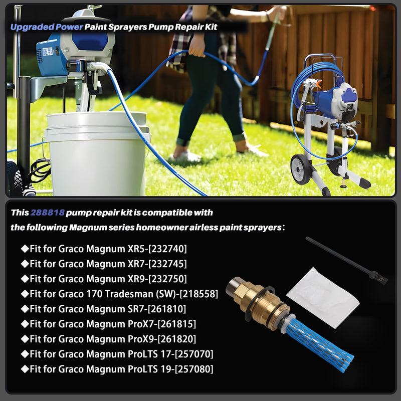288-818 Power Paint Sprayers Pump Repair Kit Compatible with Graco Magnum