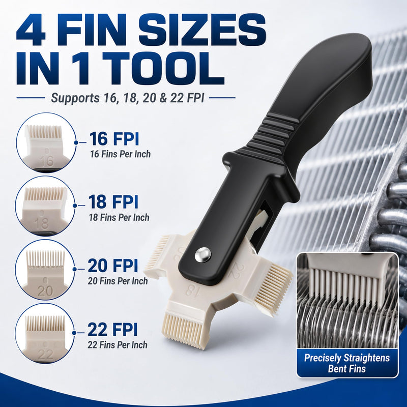 2 Pcs AC Fin Comb Repair Kit with Coil Cleaning Brush