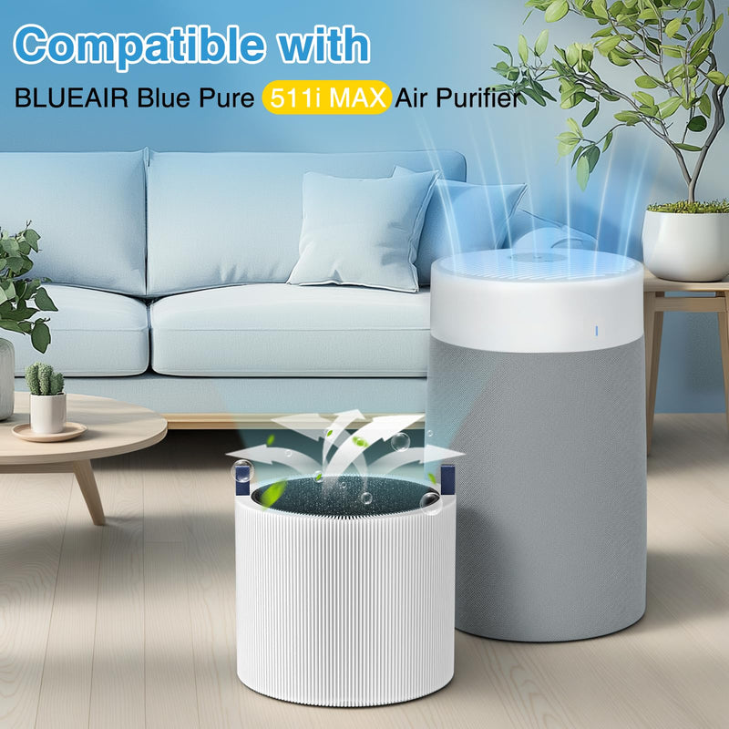 511i MAX Replacement Filter for BLUEAIR 511i Max HEPASilent Air Cleaner White