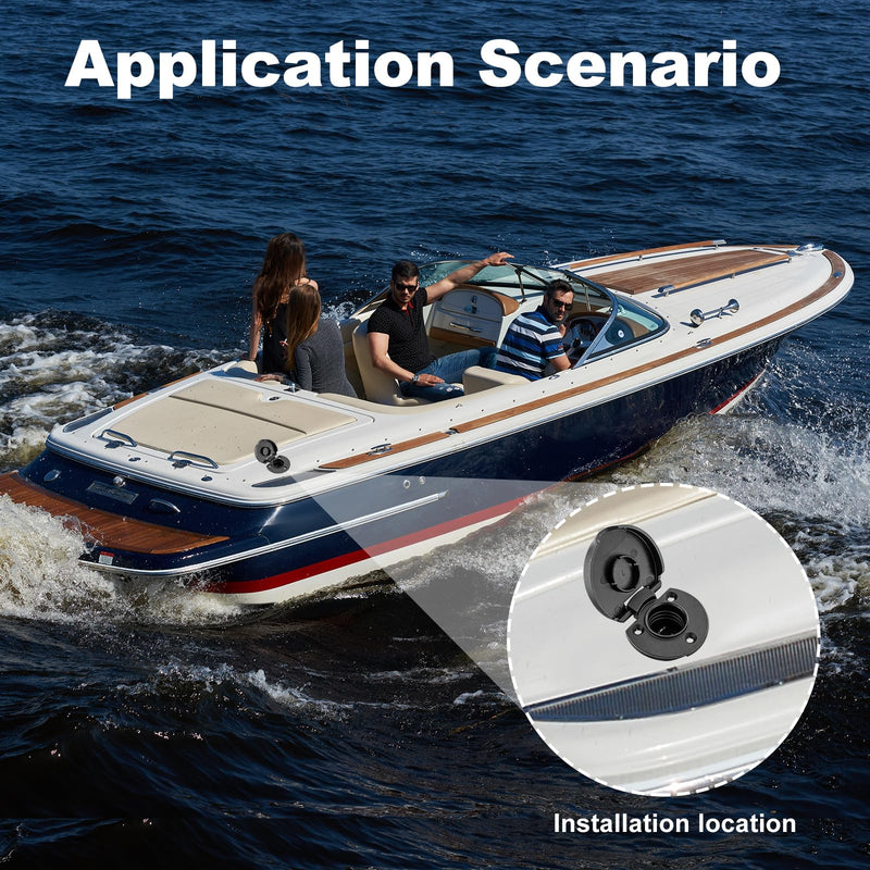 Boat Stern Light Base,Anchor Light Base,Waterproof Navigation Lights for Pontoon,Marine,Yacht,Jon Boat (Threaded 90 Degrees) Threaded 90 degrees