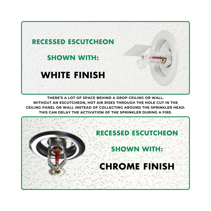 Retrofit Recessed Fire Sprinkler Escutcheon 1/2 in. IPS - Split 3 Piece in Chrome Plated - Depth Adjustment Range up to 3/4 in. for Fire Sprinkler Trim 1/2 in. IPS - 3/4 in. Adj. (1-Pack) Chrome-Retrofit