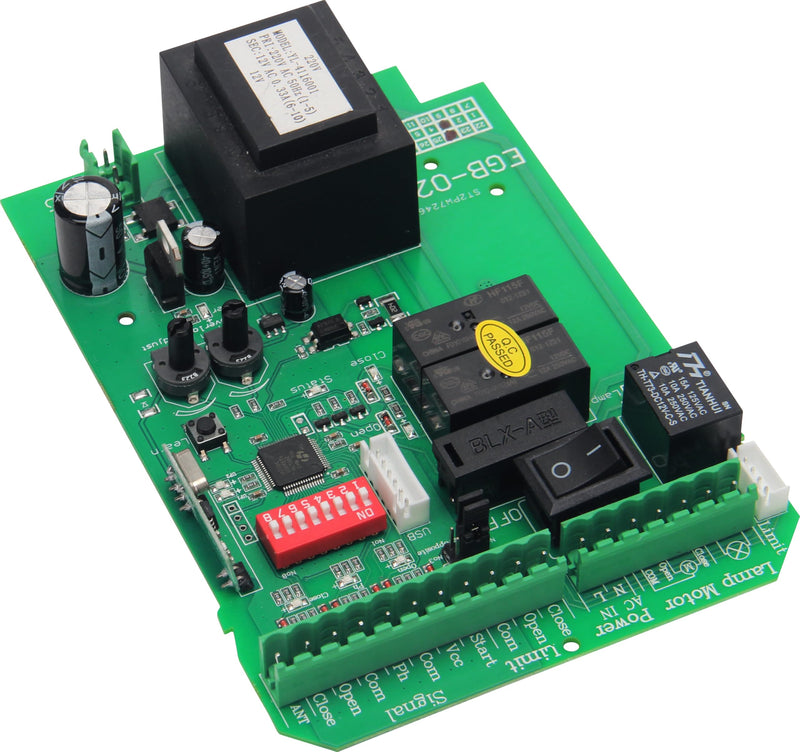 PCB Circuit Control Board Replacement for K1106 & K1108 Sliding Gate Opener, Main Electronic AC 110V Control Board for Automatic Sliding Gate Motor Controller