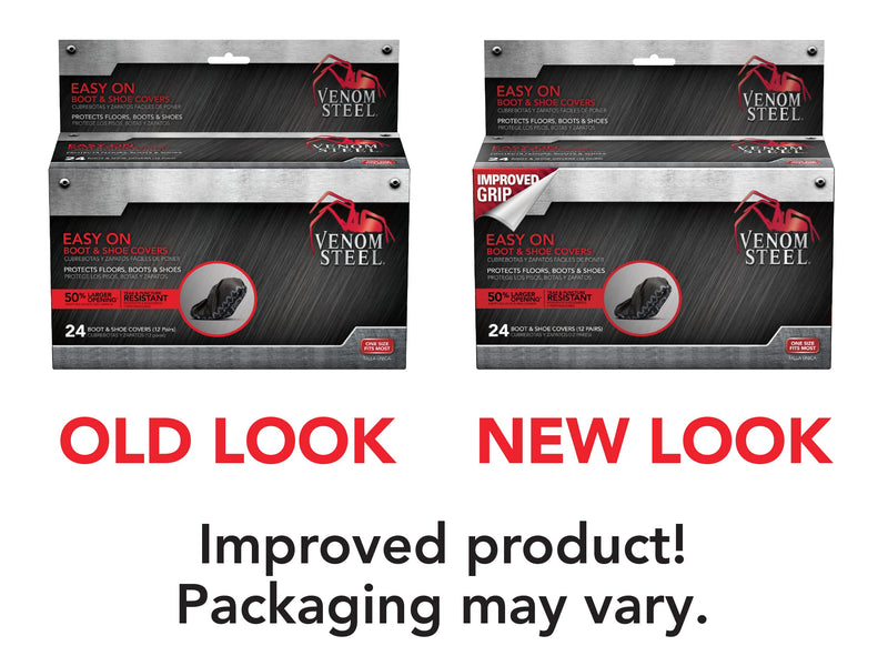 Venom Steel Boot and Shoe Covers, Tough, Easy On, Fits Over Boots, Improved Grip, Value Pack, 12 Pairs Per Box - NewNest Australia