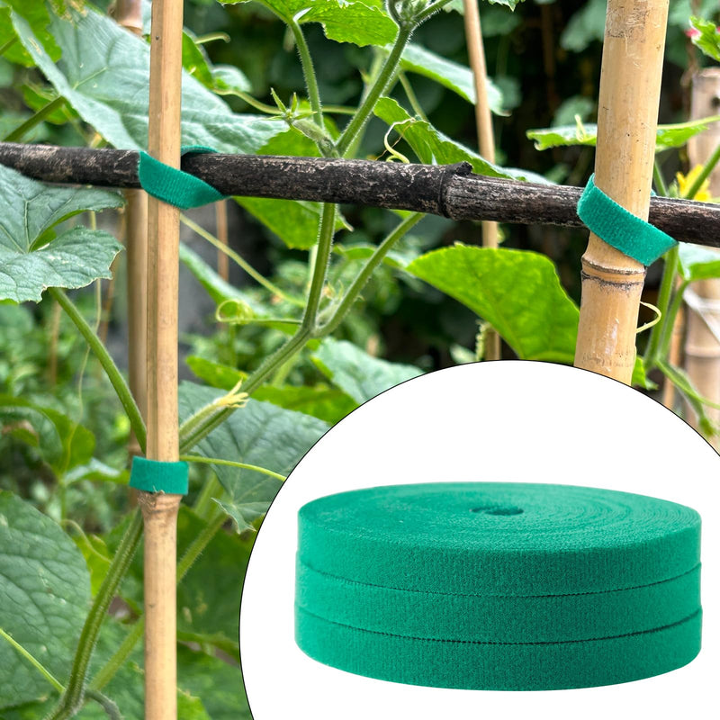 1 roll Garden Tie Green Tape Twist Ties for Plants Tomato Plant Support for Effective Growing for Climbing Plants,Reusable Adjustable Garden Plant Ties Gardening Strap 32.8ft