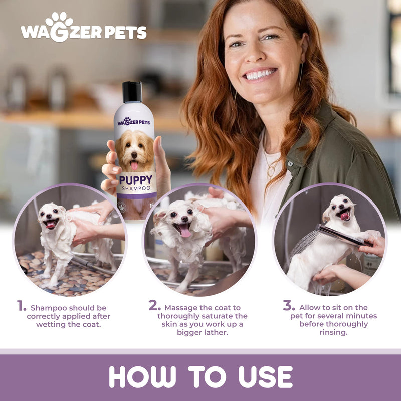 Puppy Shampoo | Natural Puppy Formula Dog Shampoo for Sensitive Skin | Gentle Support Shampoo for Dogs | Puppy Wash for Itchy Skin, Soothes, Cleanses, and Moisturizes | 16 oz - PawsPlanet Australia