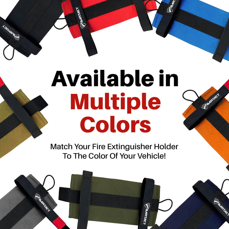 Bartact - 2.5 lb Roll Bar Fire Extinguisher Mount for Vehicle Holder, Adjustable Fire Extinguisher Holder Mount, US Made Universal Vehicle Fire Extinguisher Holder Fits All Roll Bars (Red) Red