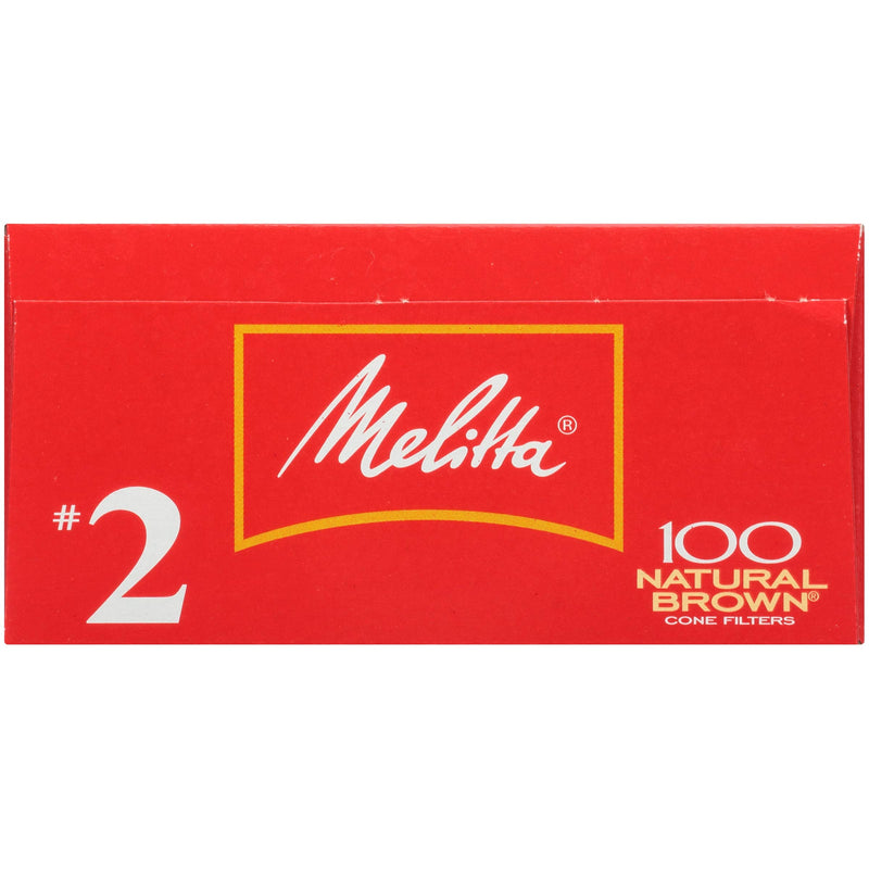 Melitta #2 Cone Coffee Filters, Unbleached Natural Brown, 100 Count (Pack of 6) 600 Total Filters Count - Packaging May Vary Natural Brown No 2 100 Count (Pack of 6)