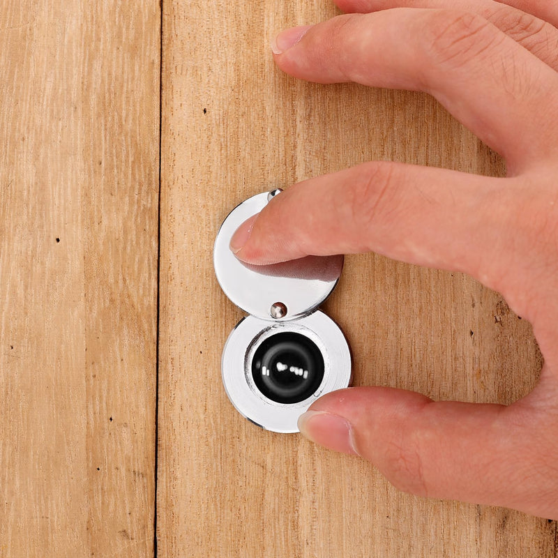 Peephole Cover, Door Viewer Peep Hole Cover with Self Adhesive Installation Tool Door Peephole Cover for Apartment Home Hotel Dormitory Office Peephole Protector (Silver)
