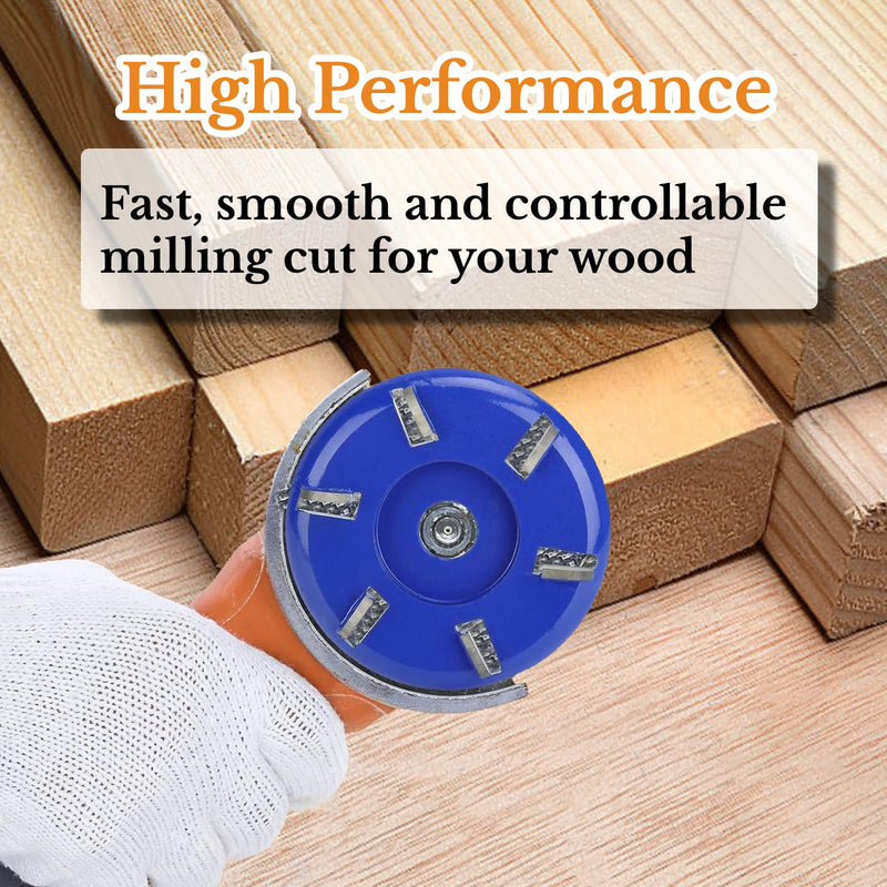 6 Teeth Wood Carving Disc Grinder Wheel 16mm Carving Shaping Disk Wood Turbo Carving Disc Curve Chainsaw Wheel Tool Grinding Wheel Wood Shaping Disc Arc