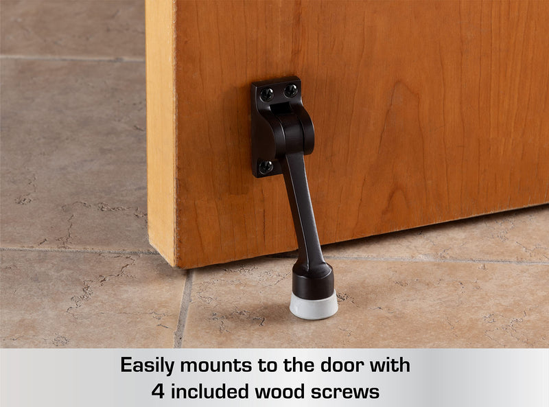 BRINKS Commercial - 4" Kick-Down Door Stop, Bronze Finish - Non-Obtrusive Option to Protect Your Door and Walls 1