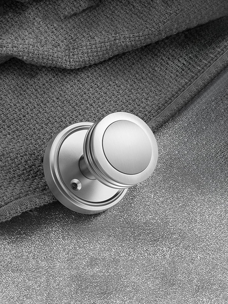Passage Door Knob Closet Brushed Nickel Door Knobs, Hall Hallway Kitchen Pantry Interior Door Knob, Brushed Silver Door Handle, 1 Pack Passage