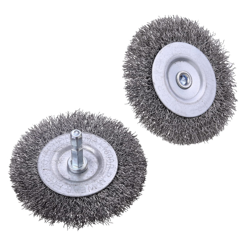 6 Pack Wire Wheel Brush for Drill, WENORA Wire Brush for Drill 1/4 Inch Hex Shank, Coarse Carbon Steel Crimped Wire Wheel Drill for Cleaning Rust, Wire Brush Drill Attachments 6 Pcs wire wheel