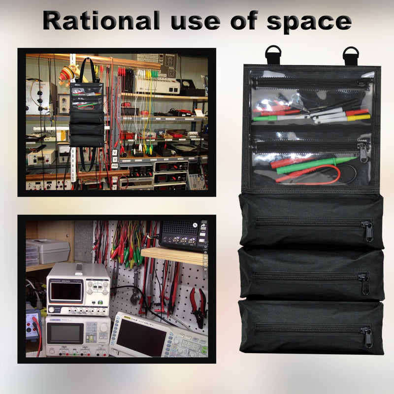 ZIBOO C20 Heavy Duty Portable Foldable Roll Up Tool Bag Organizer, Industrial Multimeter Accessories bag Fits Compatible with FLUKE, Compatible with Fieldpiece, Compatible with Klein Tools ZIBOO C20