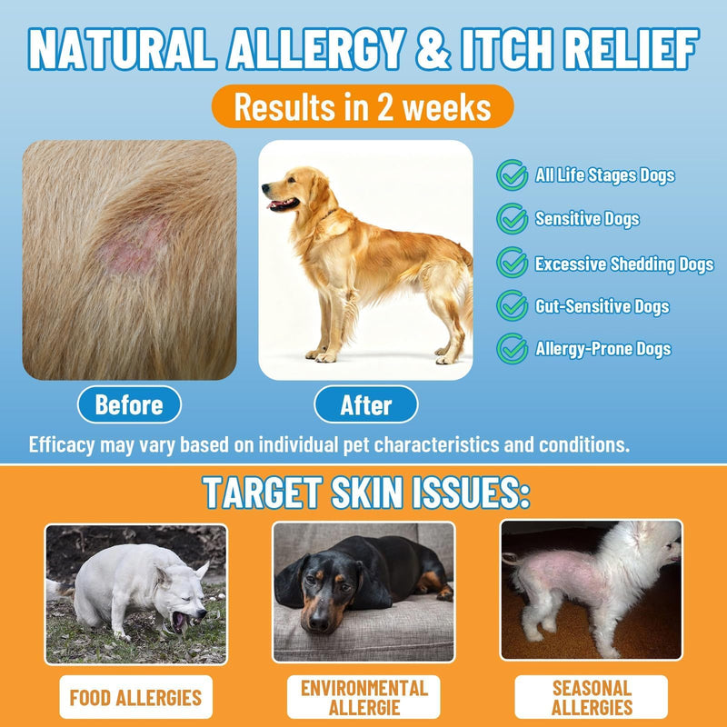 Dog Allergy Relief Chews + Dog Probiotics Chews – Itch & Digestive Support Bundle, 700 Chews Total, Natural Skin & Coat Support with Colostrum, Quercetin & Probiotics for Gut Health, Daily Care for Al