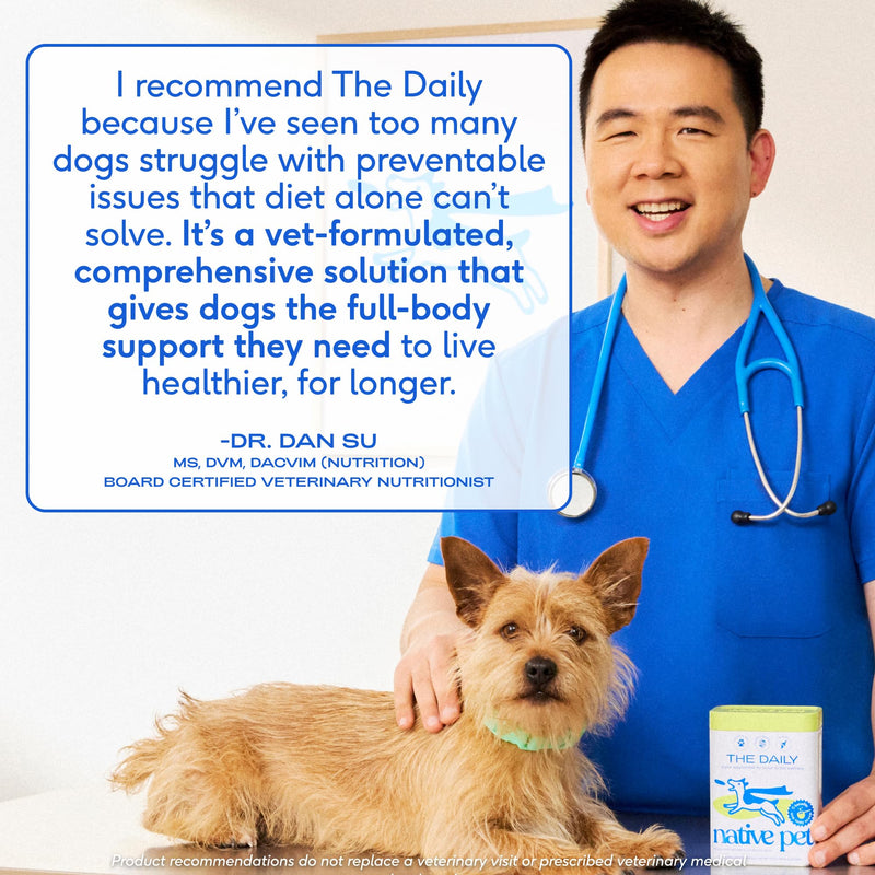 Native Pet The Daily Dog Supplement (60 Scoops) and Goat Milk Powder for Dogs and Cats (60 Scoops) - 11 in 1 Multivitamin and Food Topper to Support a Healthy Digestive System