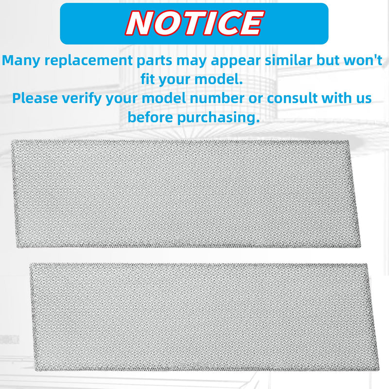 S99010370 Range Hood Filter Replacement for Broan PM250, PM390, 99010370, 2002603, B08087922, AP5950107, SB08087661 Aluminum Grease Filter, 2 Pack