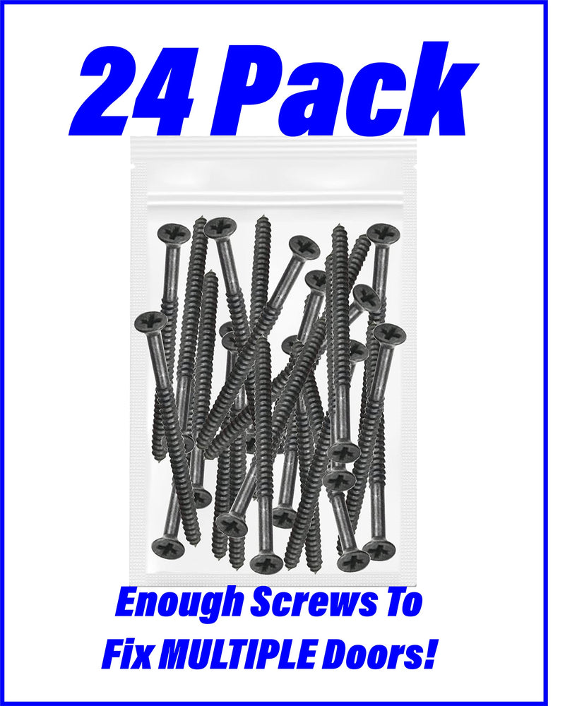Oil Rubbed Bronze Wood Screws 9 X 3 Inch – Extra Long Door Hinge Screws - Door Security Screws - 24 Pack