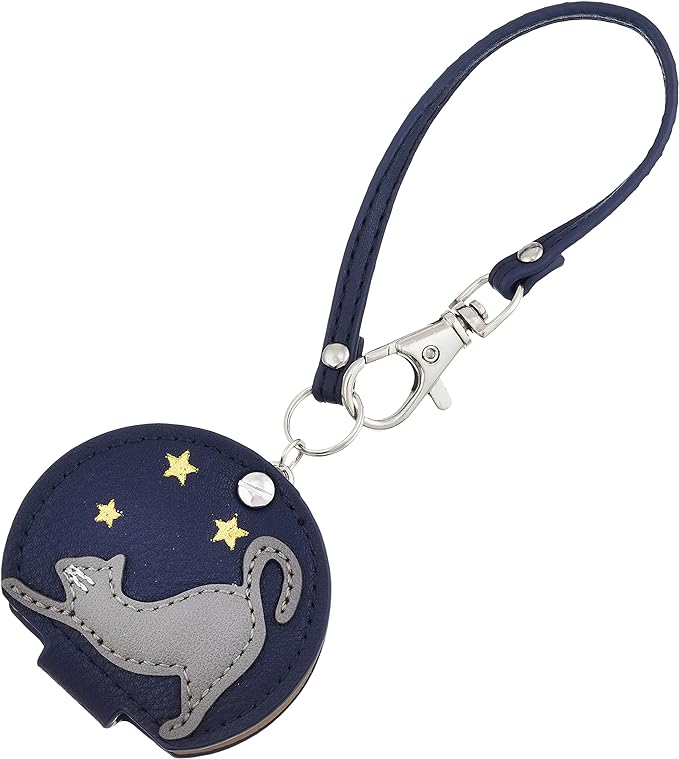 Fieldwork LW051 Women's Pocket Watch, Analog, Hoshineko, Bag Charm, Loupe,, navy, pocket watch magnifier hook cat - NewNest Australia