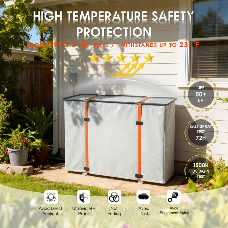 Air Conditioner Cover,Mini Split Cover for Air Conditioner Outside Unit,600D Heavy-Duty Waterproof Oxford Fabric Outdoor Portable, 29.1“L x 11.8”W x 21.7"H, 8000-12000 BTU AC Protector Simplified Version 29.1"L x 11.8"W x 21.7"H