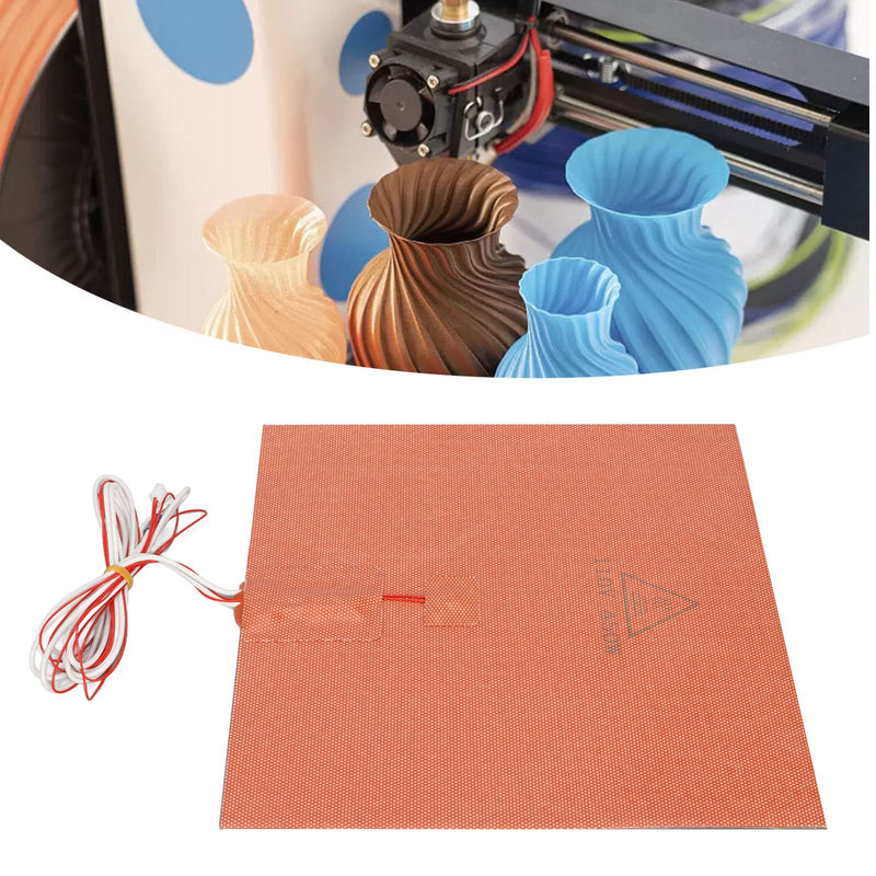 250x250mm Silicone Heater Pad, 110V 450W Silicone Heating Plate Pad Heater Heater Bed Mat Heated Bed Build Plate with Back Adhesive for VORON2.4 3D Printer Heated Bed
