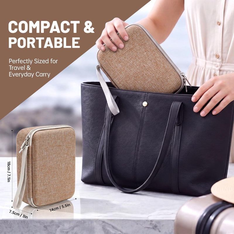 Portable Travel Case Compatible with Shark ChillPill 3-in-1 Fan, Brown