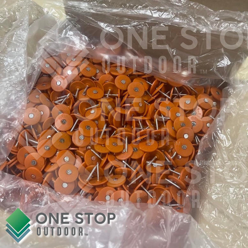 250 Pack - Round Plastic Cap Nail 1 Inch Roofing Nails Galvanized Tar Paper Nails for House Wrap Fastening Foam Board Roofing Felt Insulation Film (250) 250