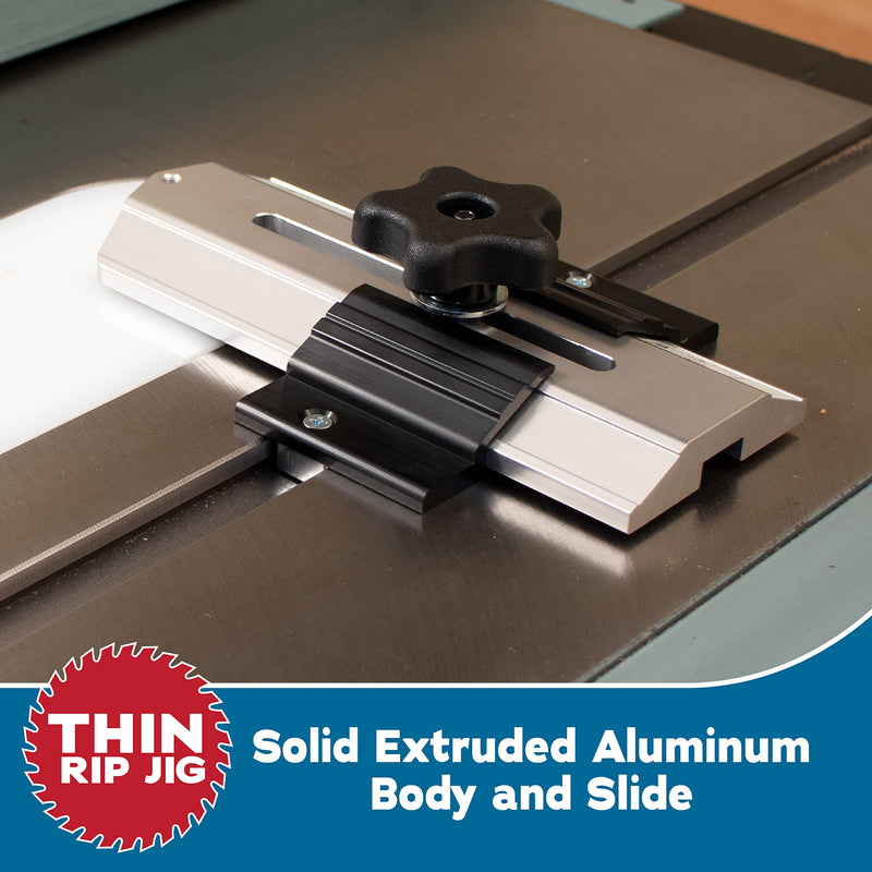 Thin Rip Jig Table Saw Jig for Making Repetitive Narrow Strip Cuts on Table Saws with 3/4" x 3/8" Miter Slots •Also Works with Many Router Tables and Band Saws