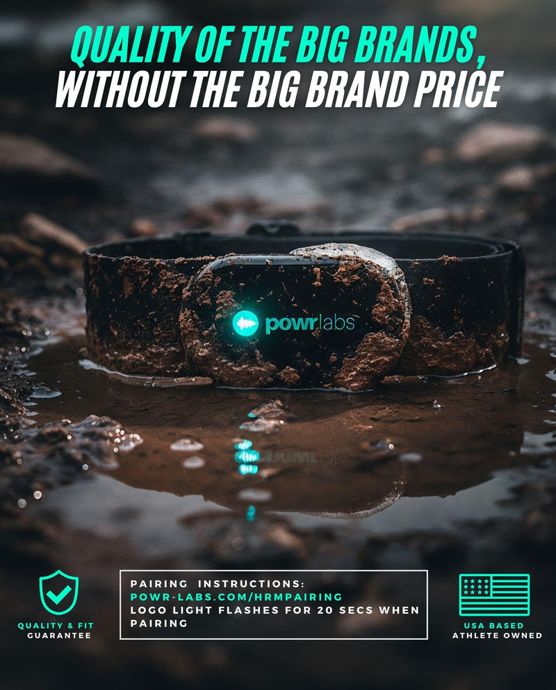 Powr Labs Bluetooth and ANT+ Heart Rate Monitor Chest Strap - All Day Comfort, Easy Connectivity - Compatible with Polar, Garmin, Peloton, Wahoo