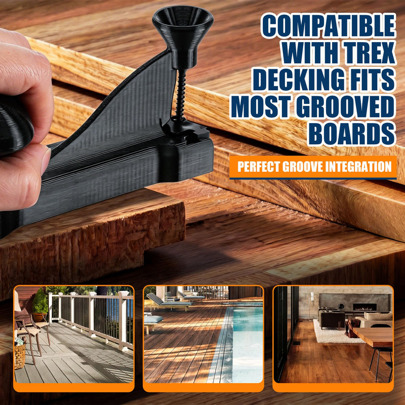 Hohean Hidden Fastener Installation Tool Kit Compatible with Trex Decking, Includes 100 Deck Fasteners, 100 Stainless Steel Screws & Drill Bit, Composite Decking Installation Tool Set